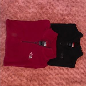 North face fleece pullovers